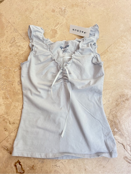 Brandy Melville Tops - John Galt Light Blue Ruffle Top
